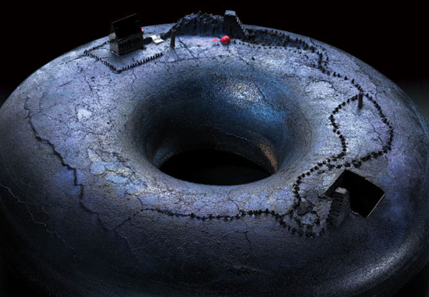 <i>Harbor 1</i>, 2009; sand-casted glass; 7 x 20 x 20 inches