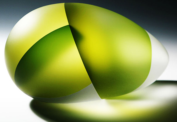 <i>Green Seed Segmentation</i>, 2009; acid etched glass; 6½