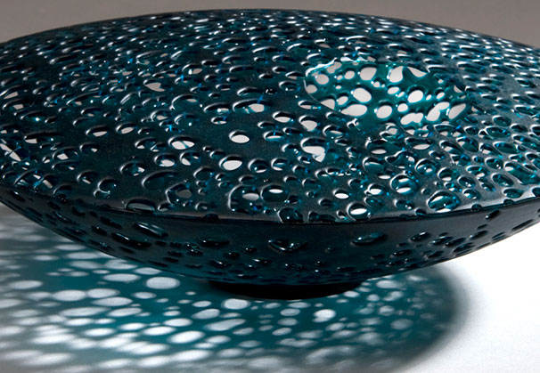<i>Chroma</i>, 2013; 3.5 x 10.5 x 10.5 inches; kiln formed cast glass