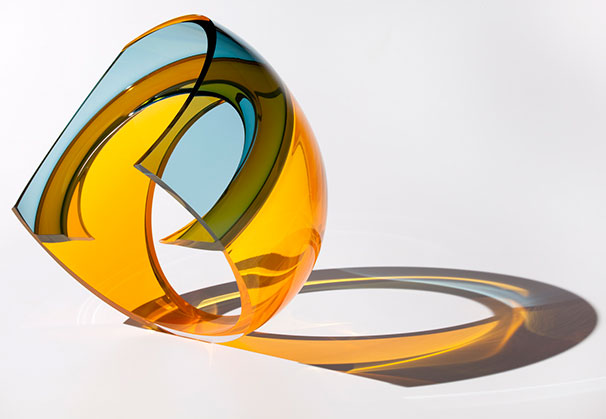 <i>Coast</i>, 2016; 16 x 11 x 13 inches; blown, cut and polished glass (photo by Jeff Curtis)