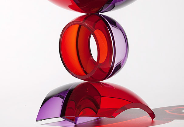 <i>Pagoda</i>, 2016; 18 x 12 x 15 inches; blown, cut and polished glass (photo by Jeff Curtis)