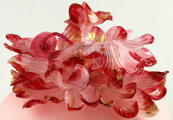 Karina Guévin, <i>Magnolia Sculptural Necklace</i>, 2012; 10 x 9 x 9 inches; flameworked glass