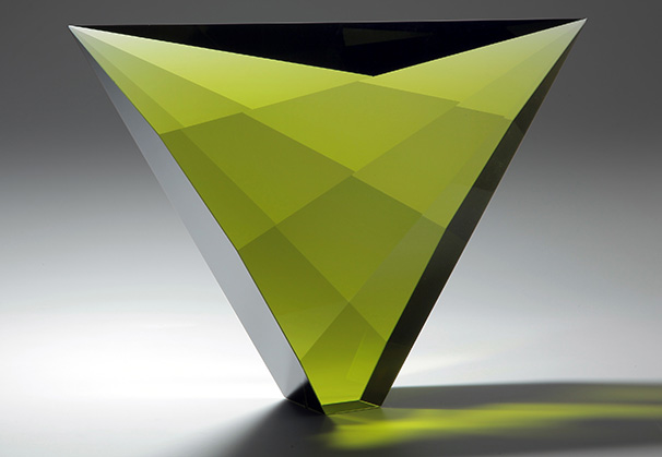 <i>Green Diamond</i>, 2020; 12 x 16 x 2.25 inches; cast, cut, and polished glass