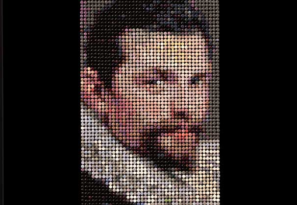 <i>Francesco</i>, 1549, after Tintoretto; 2012; 16.25 x 10.25 inches; fused glass