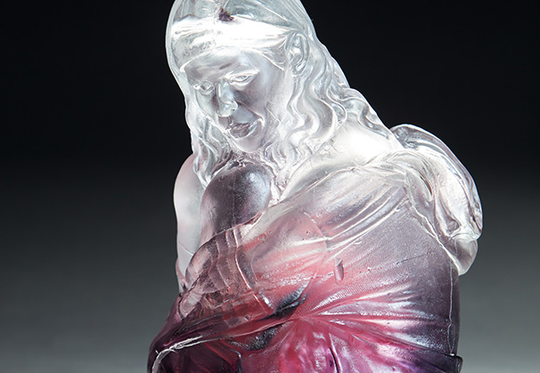 <i>Sara</i>, 2020; 19 x 10 x 12 inches; mold-blown and cast glass