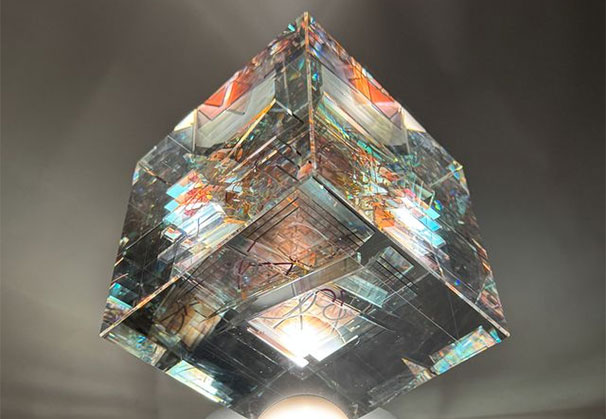 <i>Vector</i>; 10 x 7.5 inches; cold worked glass