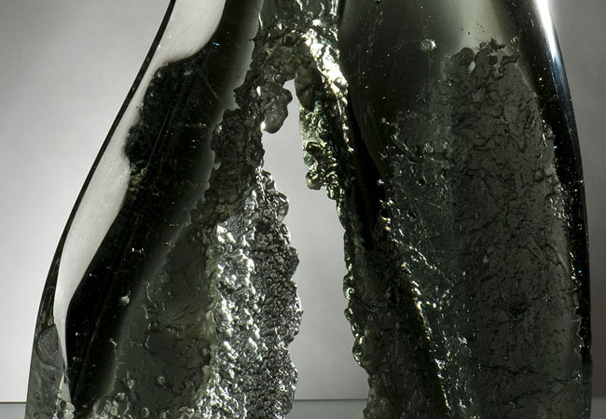 <i>Cavern</i>, 2009; cast glass, lost ice process; 10.625 x 7.5 x 1.5 inches