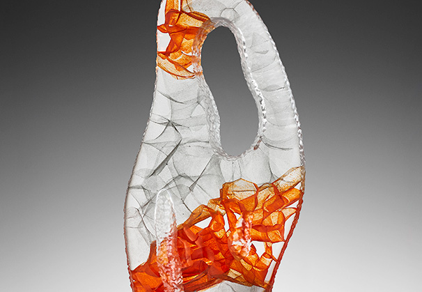 <i>Seaforms 345-20</i>; 20.75 x 9.25 x 4.75 inches; cast glass