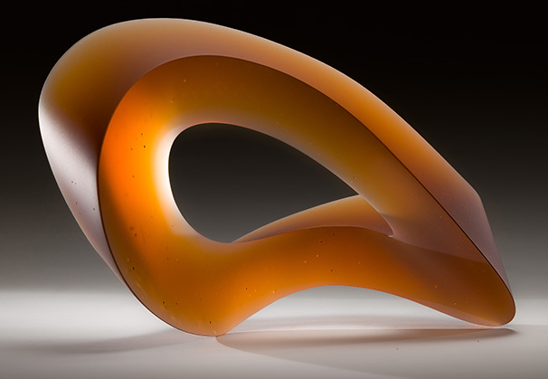 <i>Ansa</i>, 2023; 23 x 40 x 25 centimeters; cast glass, ground and hand-finished. Photo by Chris Blade.
