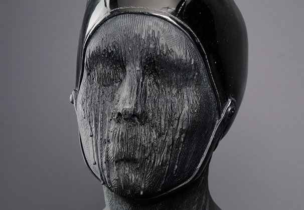 <i>Swimmer</i>, 2024; 15 5/8 x 7 3/4 x 8 5/8 inches; lead crystal glass