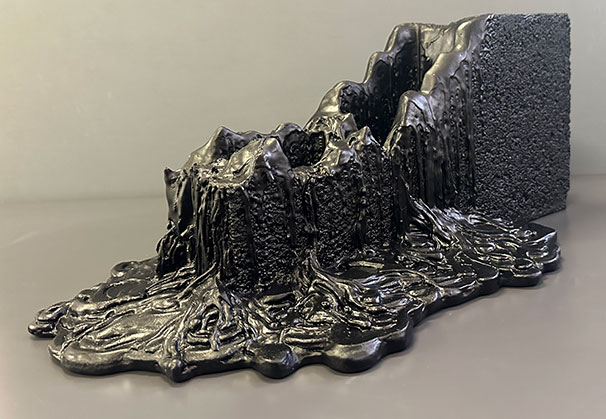 <i>Brick 1</i>, 2025; 18.5 x 11.8 x 7.5 inches; lead crystal glass