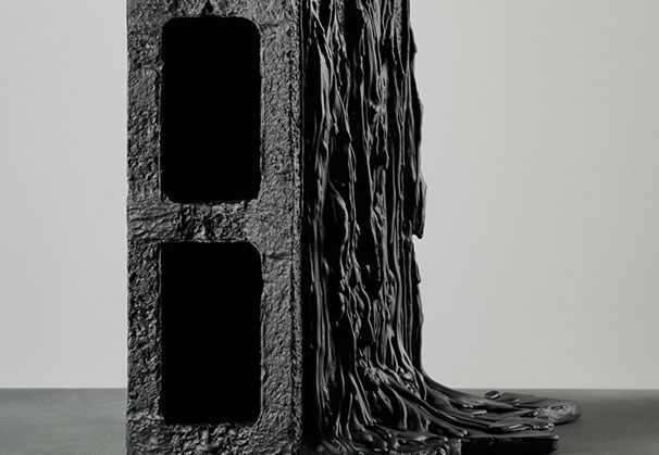 <i>Brick 2</i>, 2025; 10.6 x 8.3 x 15.4 inches; lead crystal glass