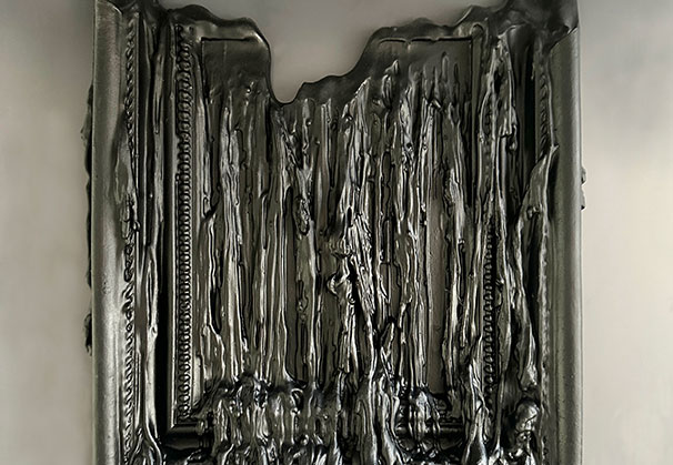 <i>Frame</i>, 2024; 14.6 x 12.2 x 2 inches; lead crystal glass