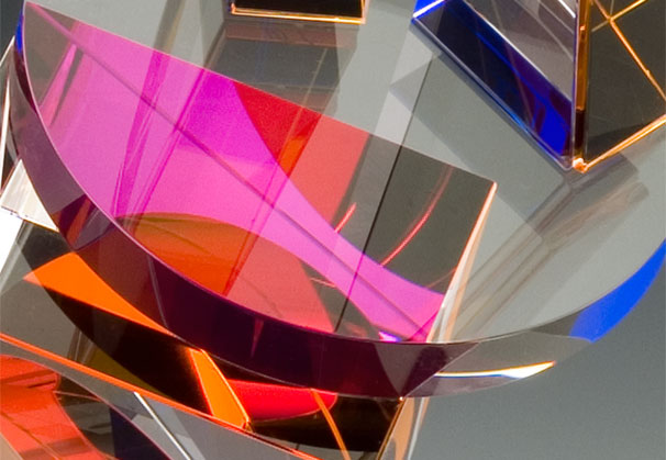 Detail, <i>Reciprocal Color Stimulus</i>, 2006; fused, optical glass 
