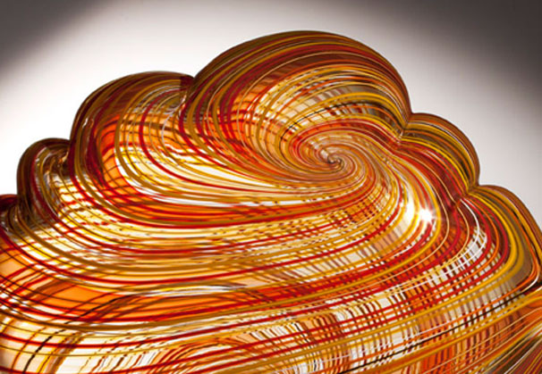 <i>Barcelona Cloud</i>, 2012; 18.5 x 20 x 8.5 inches; blown glass and steel. Photo by Russell Johnson