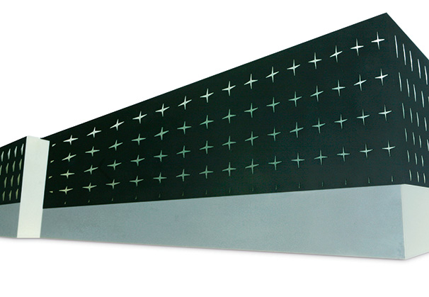 <i>Occupation</i>, 2008; 21.25 x 42.5 x 1.875 inches; fused and waterjet cut glass


