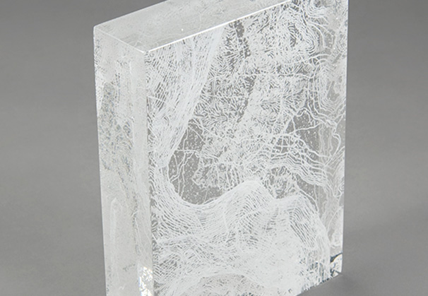 <i>Unclassified Volume (Periphery)</i>, 2010; 8 x 5.875 x 1.875 inches; enameled and fused glass

