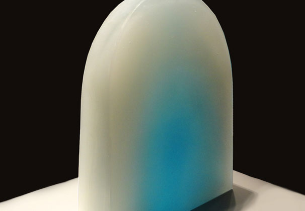 <i>Iceberg #15</i>, 2013; 13.75 x 8.75 x 2 inches; fused/cast glass
