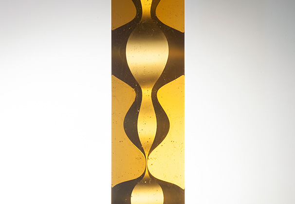 <i>Baroque Variations</i>; 55 x 11 x 9 inches; cast glass