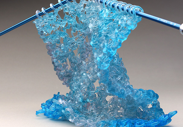 <i>Blue Me Away</i>, 2019; 8 x 16 x 5 inches; Gaffer Glass, 45% lead crystal, kiln cast using the lost wax casting process. The needles are made by [url=http://www.signatureneedlearts.com]http://www.signatureneedlearts.com[/url].