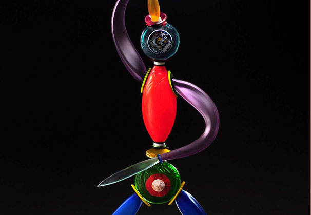 <i>Caballero</i>, 2017; 60 x 20 x 20 inches; blown and carved glass