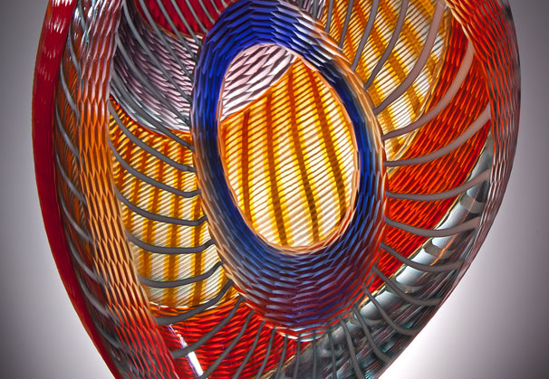 <i>Bilbao</i>, 2005; 26.25 x 12.25 x 6 inches; blown and cut glass; exhibited at the Museum of Glass, Tacoma, Washington