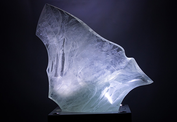 <i>Icebergs & Paraphernalia</i>, 2017; 36 x 28 x 9 inches; cast glass
