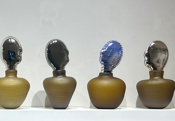 <i>Same But Diﬀerent</i>, 2026; Blown, Etched and Mirrored Glass

