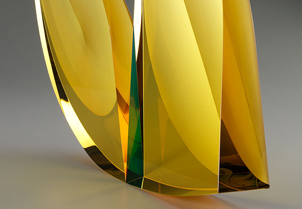 <i>Ledorello</i>, 17.5 x 18 x 5.5 inches; cut crystal, sandblasted and polished