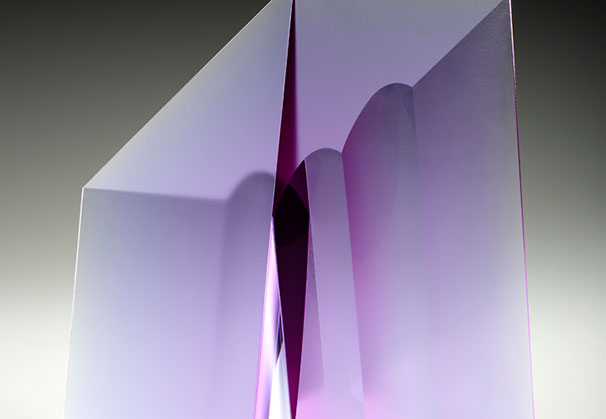 <i>Cathedral</i>, 17 x 16 x 6 inches; cut crystal, sandblasted and polished
