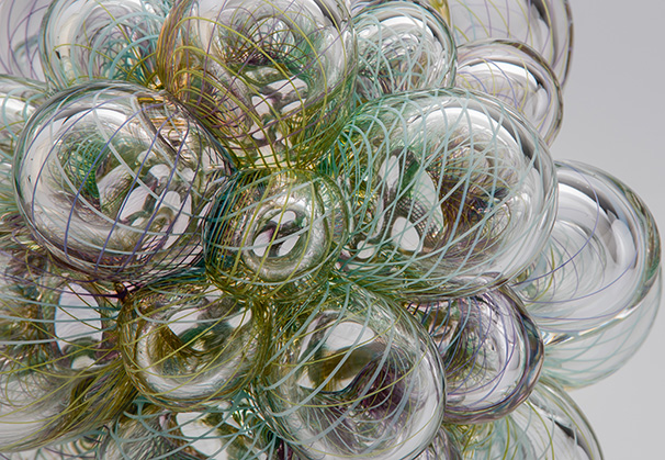 <i>Bloom VI</i>, 2021; 13 x 12 x 12 inches; blown glass