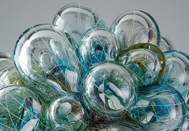 <i>Bloom X</i>, 2021; 17 x 15 x 15 inches; blown glass