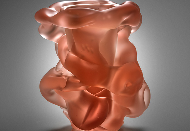 <i>RIOT: ROSALINE & ROSE</i>, 2026; 10 inches high; blown glass