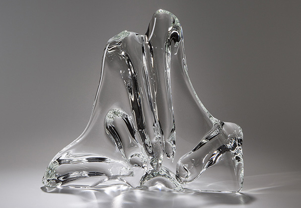 <i>Burst</i>, 2026; 18 inches high; blown glass
